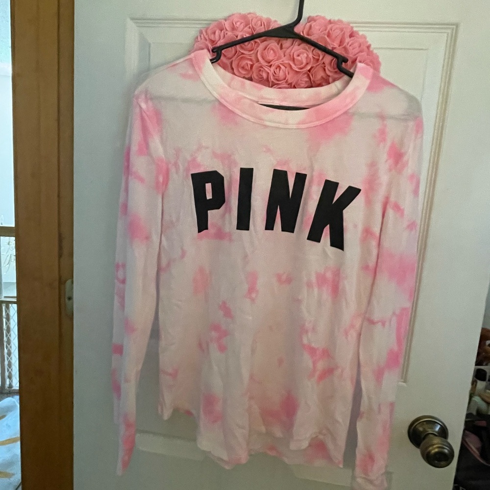 Pink Victoria’s Secret Tie-Dye long sleeve Shirt
